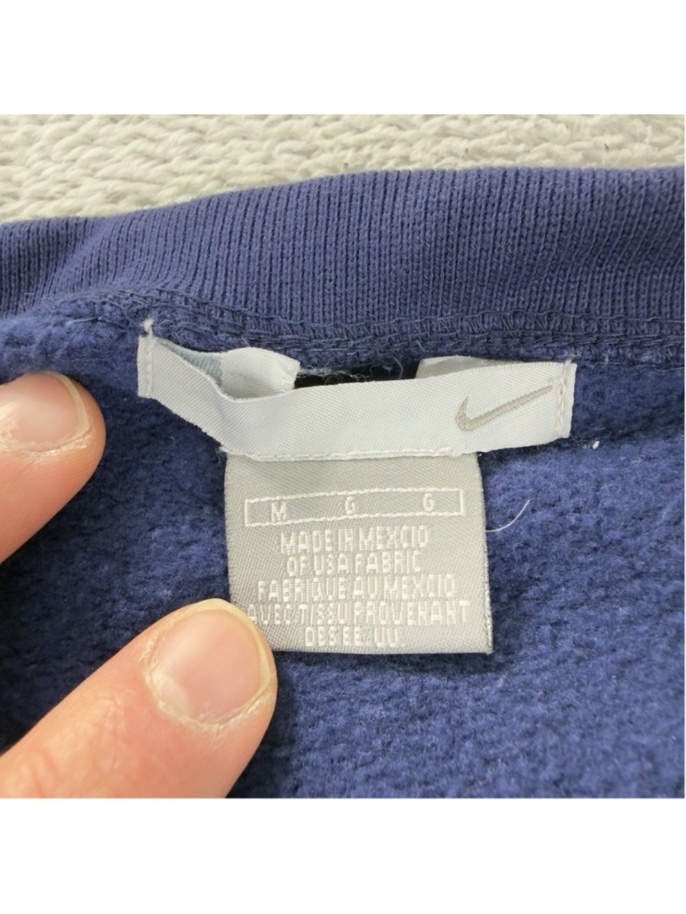 Vintage Nike Men's Size Medium Reworked Black/Grey Retro Fleece Crewneck Sweater - Picture 2 of 11